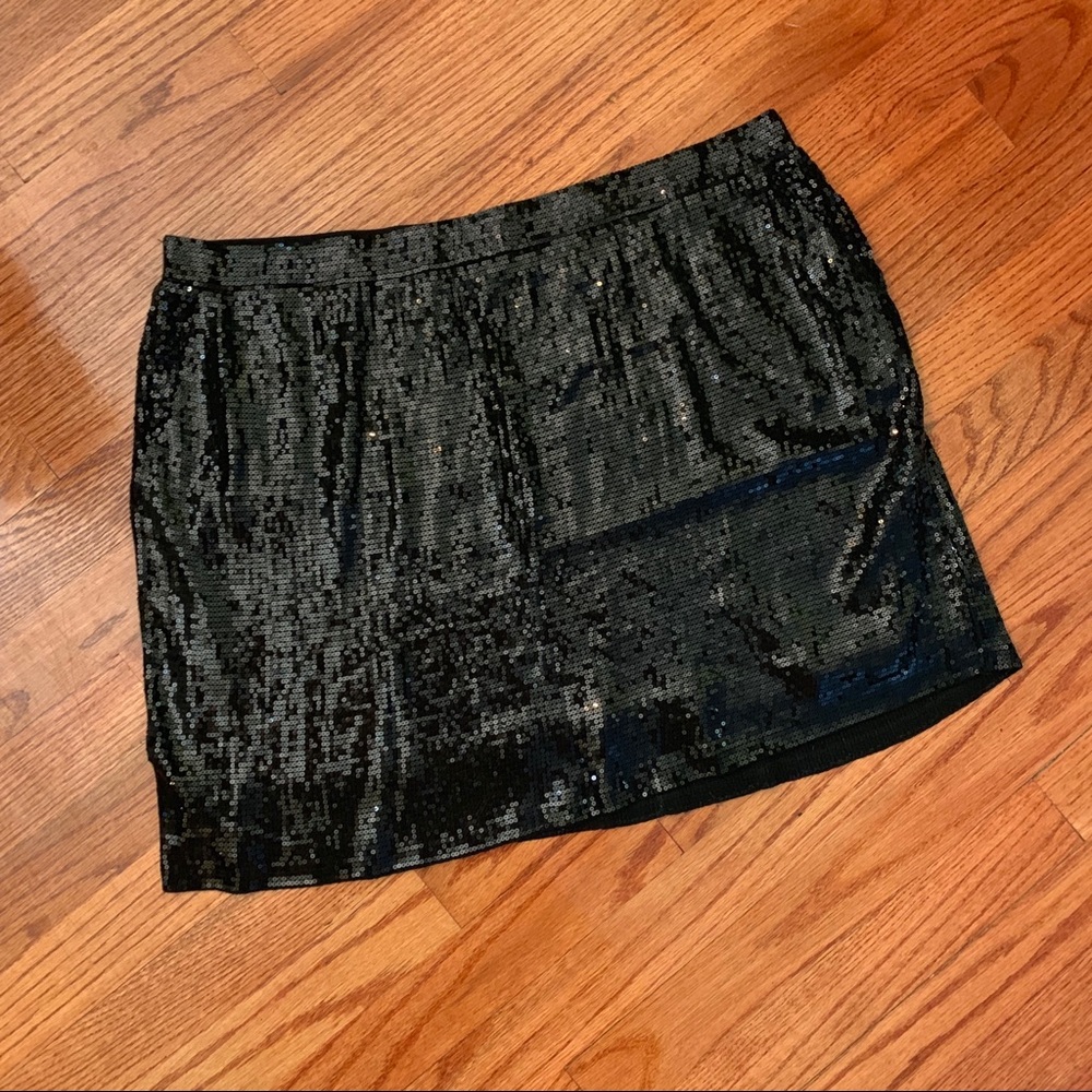 Michael Kors Black Sequence Skirt